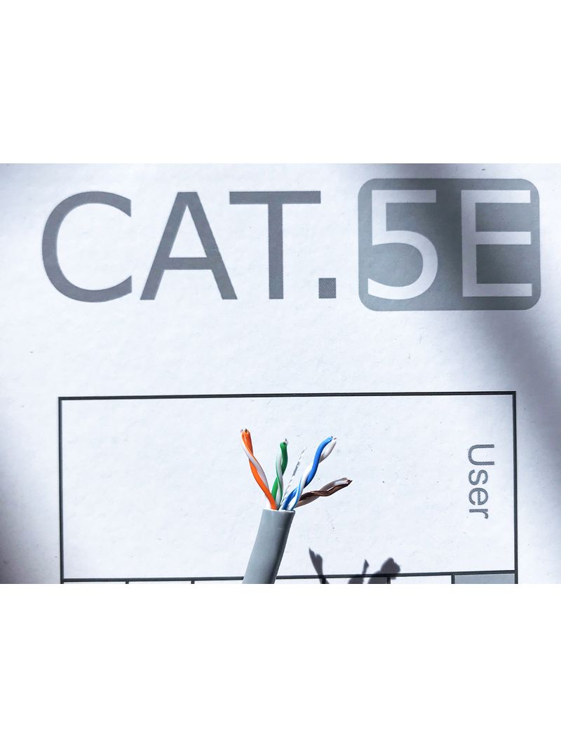 Matassa Cavo Ethernet Cat5e Sfuso 305m – Rame Solido CMR, Bianco, Conforme TAA Per Reti LAN E Installazioni Professionali