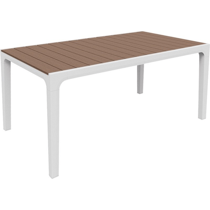 Tavolo Da Pranzo Keter Harmony - Legno Effetto, Beige/Talpa, 160x90x74 Cm - Foto 4