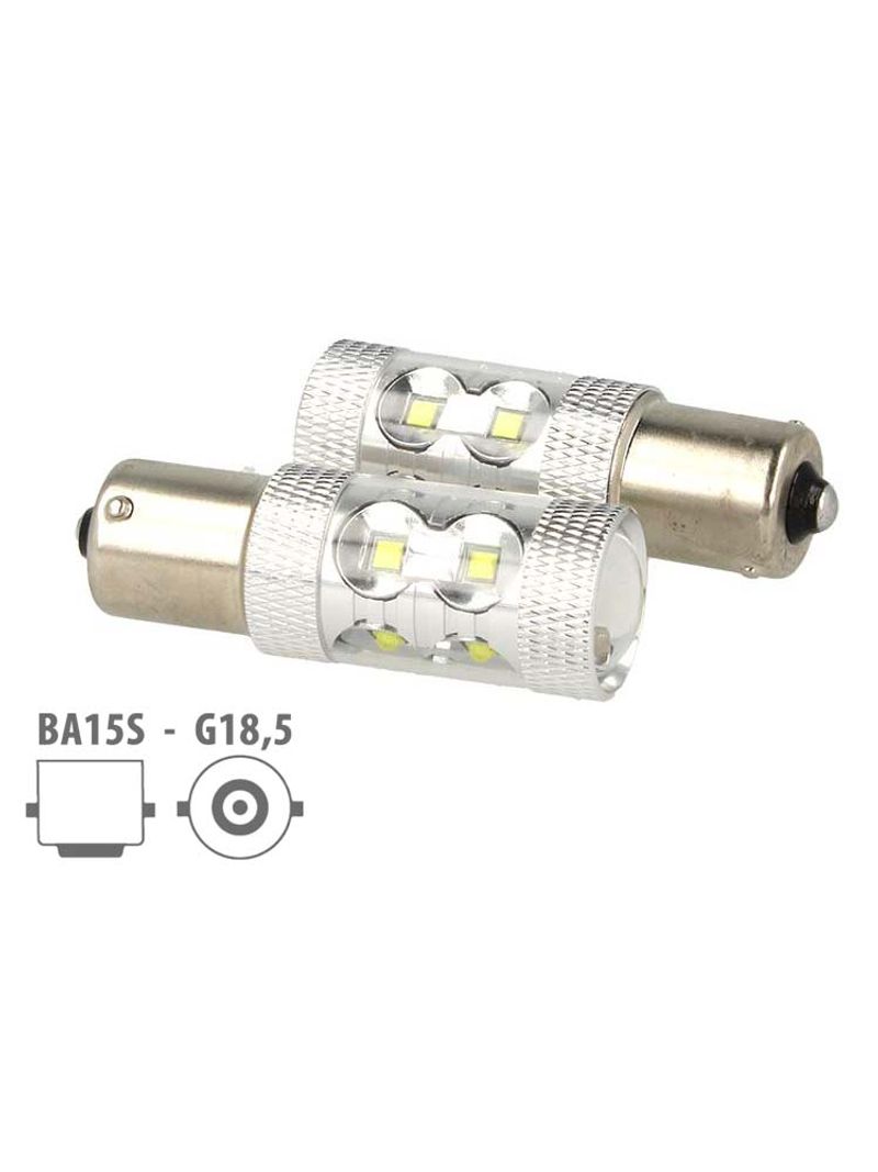 CARALL Lampada Led BAY15D 1157 P21/5W 50W 12V 24V Bianco Luce