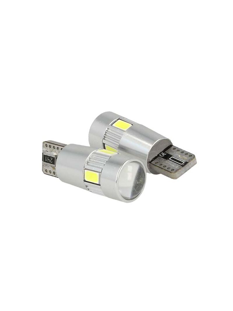 Lampadina Led Canbus T10 W5W 6 Smd 5630 Bianco No Errore Check Luci 12V  Senza Polarita Con Lente Ingrandimento Super Luminoso - BricoBravo