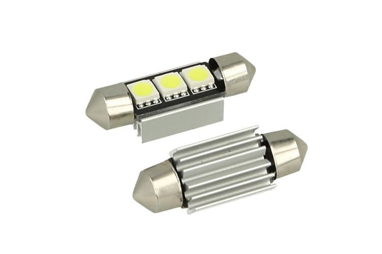 2 LAMPADINE SILURO 36mm 3 LED SMD 5050 NON DA ERRORE LUCI AUTO