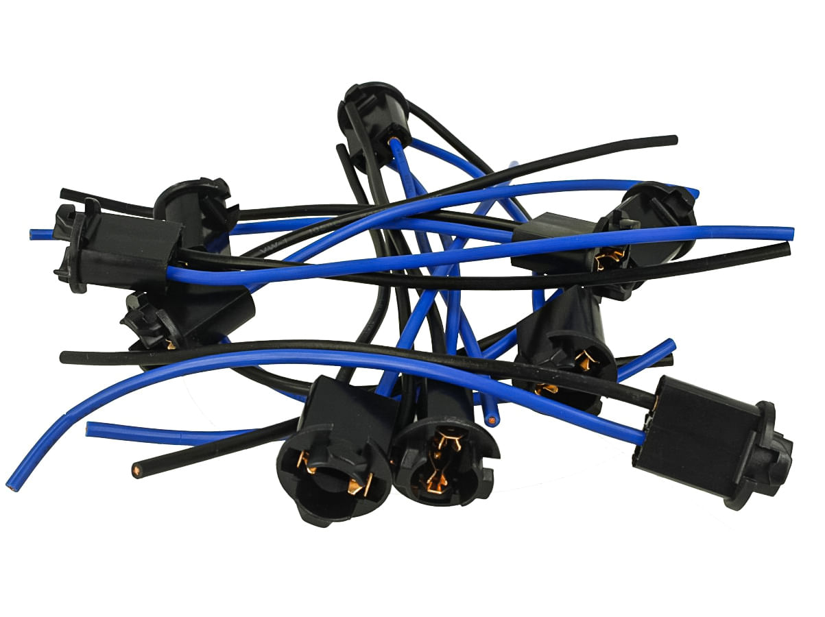 Coppia Portalampada Con Attacco T10 W5W - Supporto Per Luci Auto - Ricambio Universale