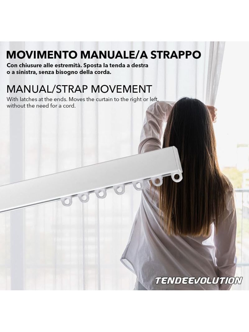 Tende Per Interni Tende Moderne Binario Tenda A Pacchetto Movimento A Catena Bastone Con Binario Tenda Soffitto - Foto 10