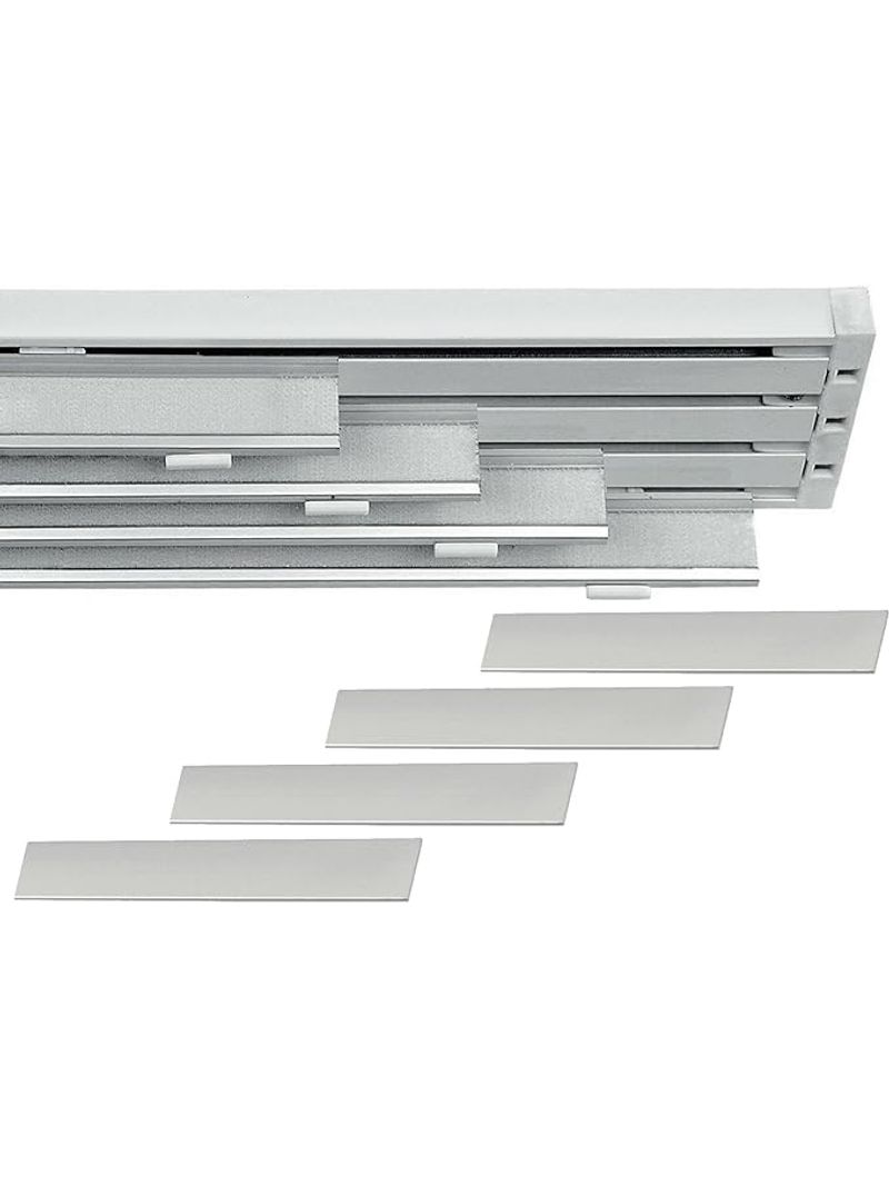 Binario In Alluminio Per Tende A Pacchetto Arricciate, Doppio Movimento Verticale/orizzontale, Da 100 A 220 Cm (cm 140) - 5