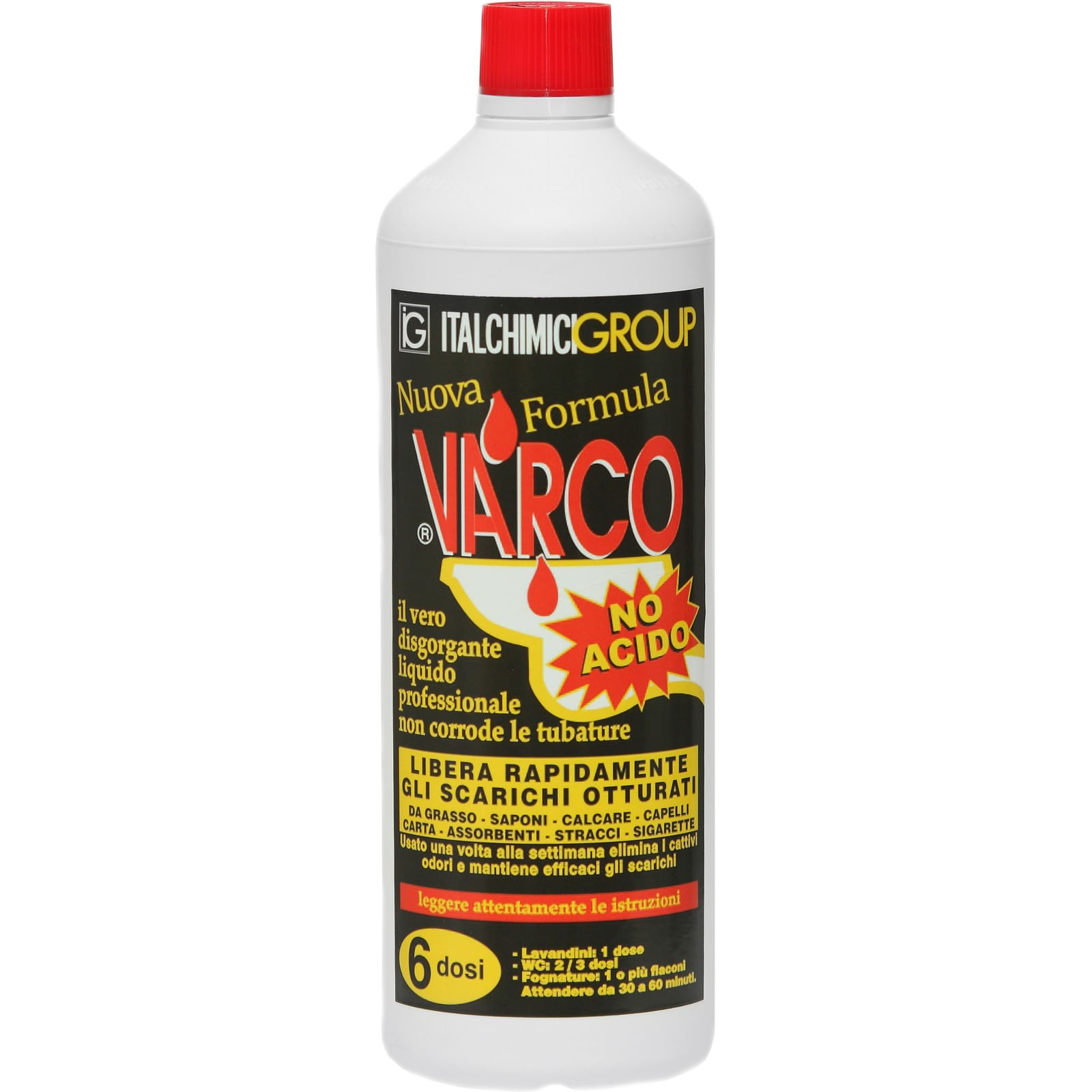 6PZ DISGORGANTE LIQUIDO VARCO NO ACIDO ML.750