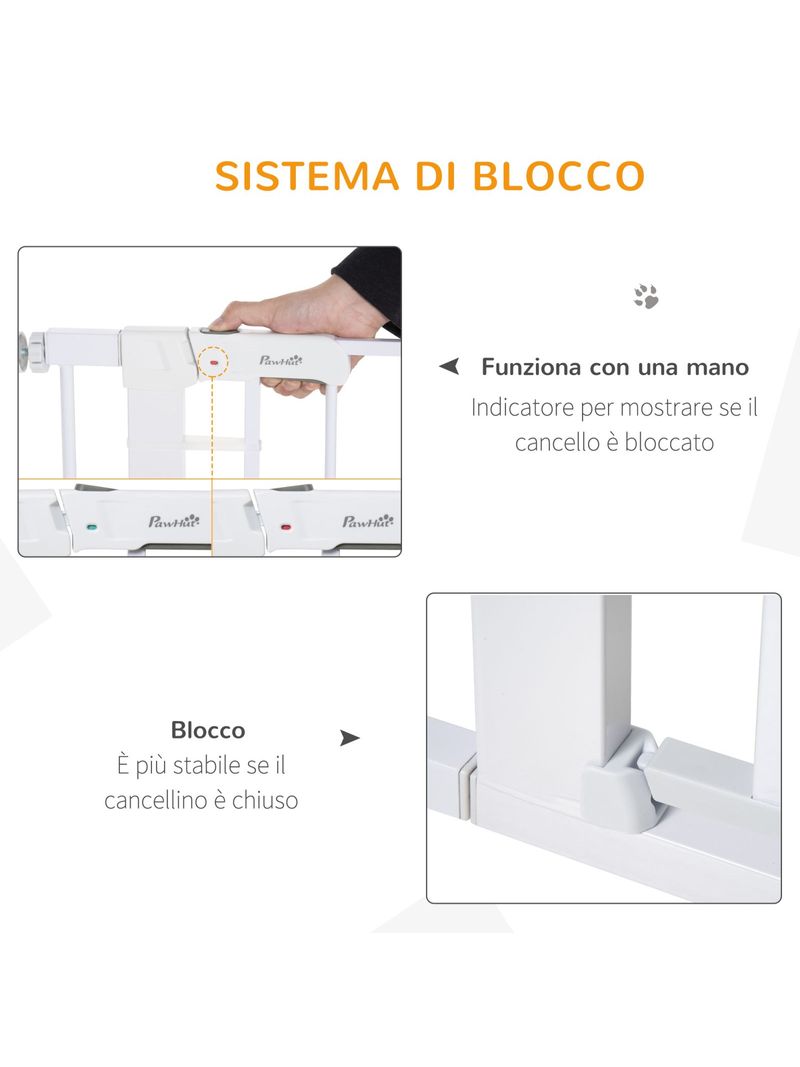 EASYCOMFORT Cancelletto per Cani Estensibile con Porta a Chiusura