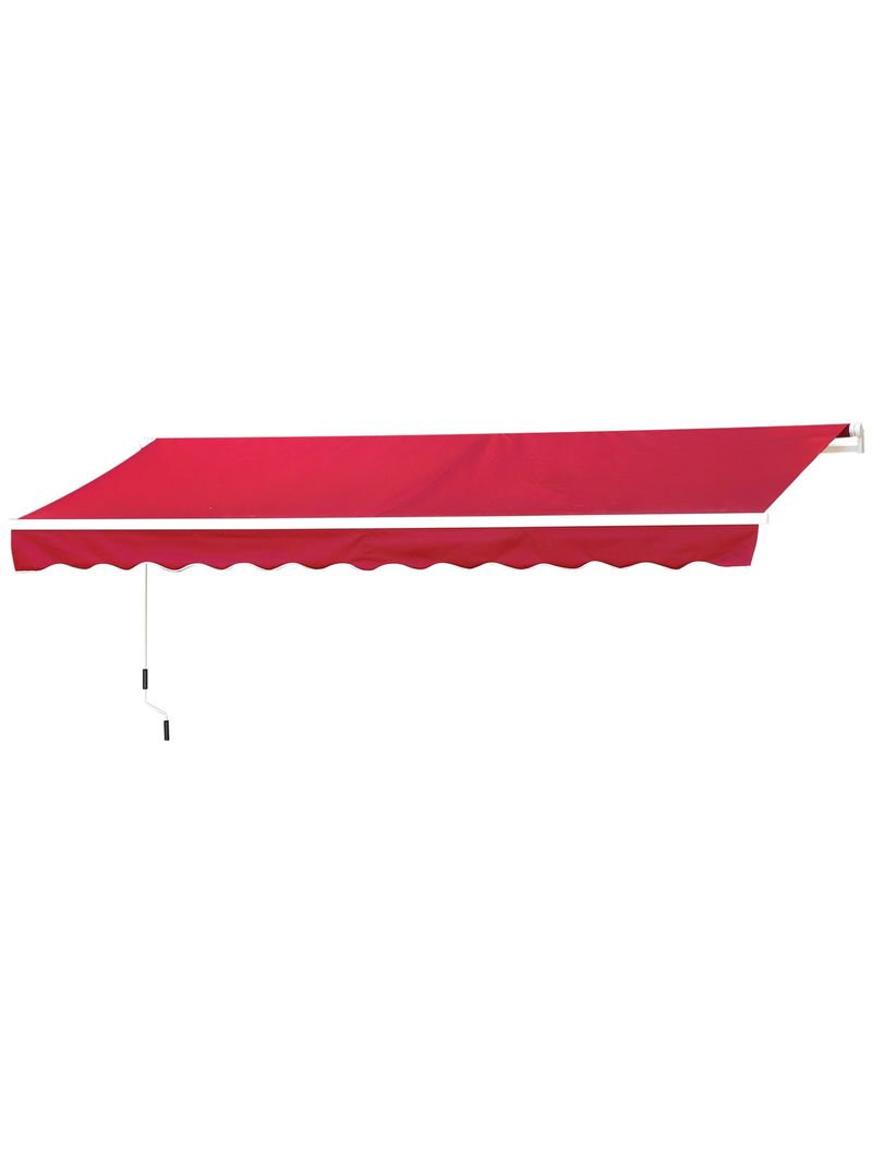 EASYCOMFORT Tenda da Sole per Esterno Avvolgibile a Parete Impermeabile in  Poliestere, Rosso Bordeaux 3x2.5m