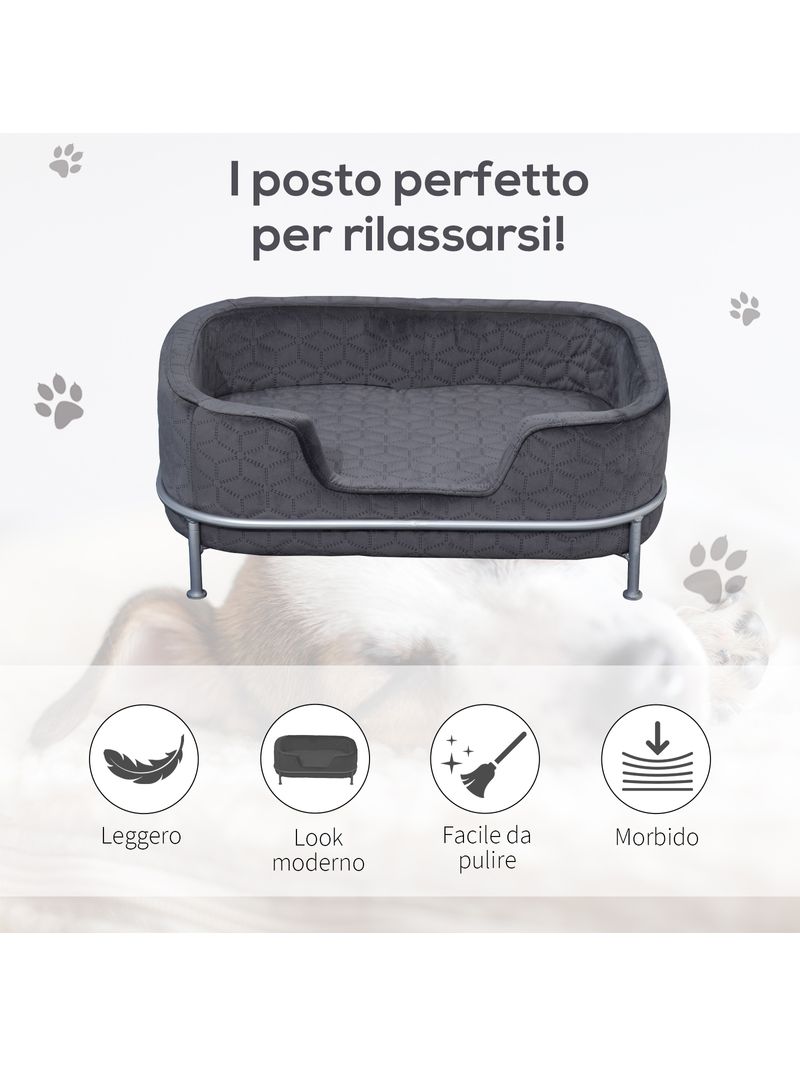 EASYCOMFORT Divanetto per Cani e Gatti Imbottito, Sfoderabile e