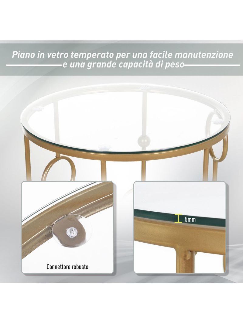 EASYCOMFORT Set da 2 pezzi con Tavolino da Caffè e Tavolino