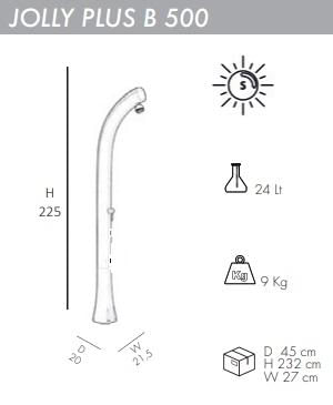 Doccia Solare in Resina Jolly Plus