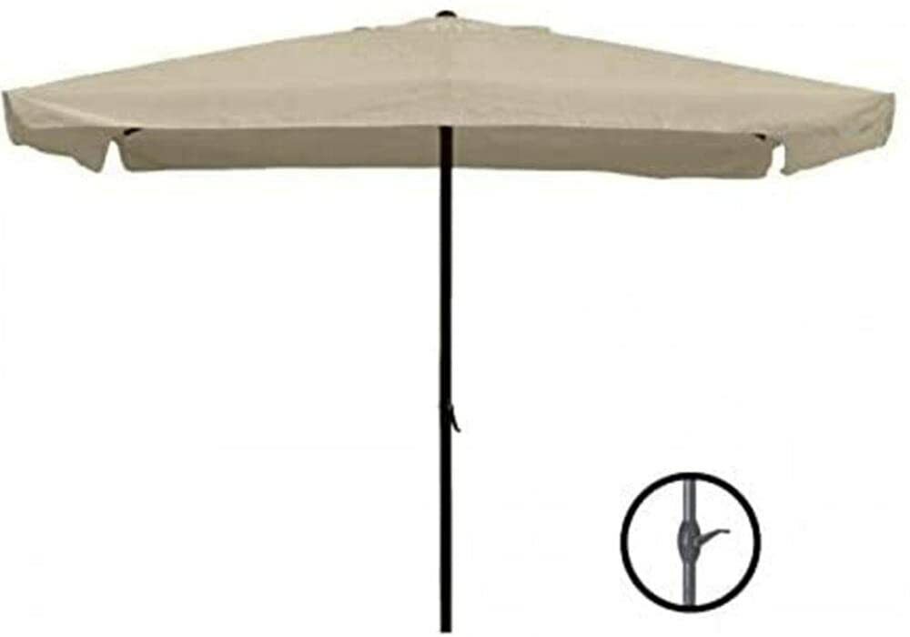 Ombrellone Da Giardino Imperia 3x2 Metri - Palo Antracite, Telo Beige, Sistema A Manovella