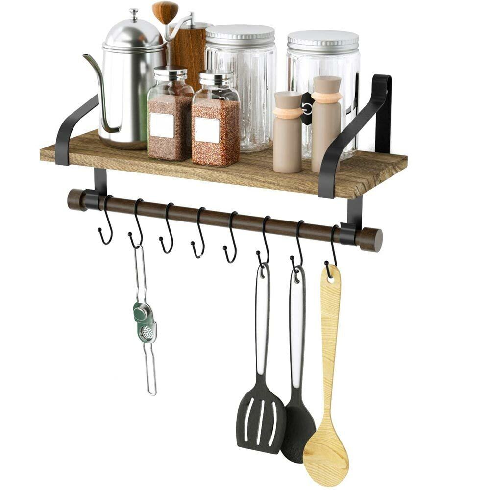 Organizer da parete in metallo con 5 ganci 37x26 cm
