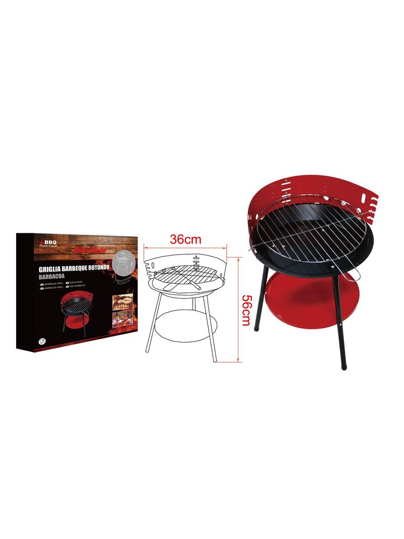 Griglia Barbecue Rotondo BBQ Carbon D36mm X H56mm