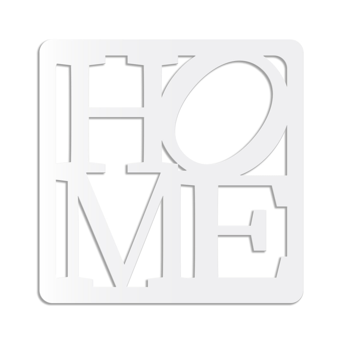 Home quadro moderno in pvc solido 48 x 48cm colore bianco - BricoBravo