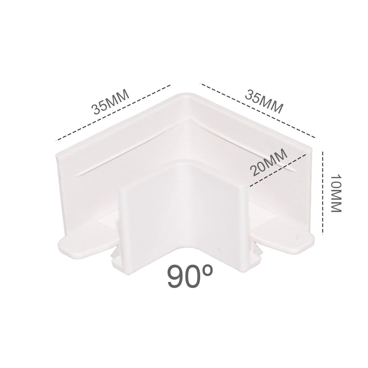 Connettore Angolare 45° Per Profili Alluminio BA1616 - 44x44x19mm, Per Angoli Interni - Foto 8