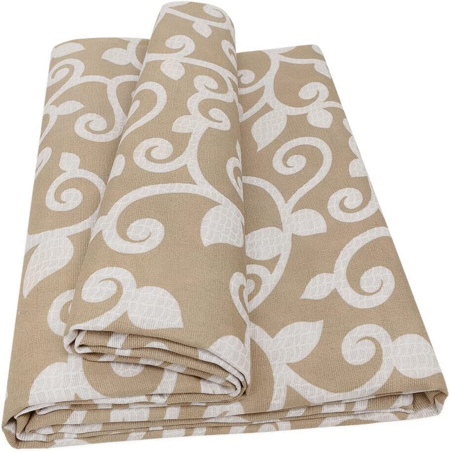 Telo Arredo Cotone Tessuto Copritutto Granfoulard Copridivano Copriletto  Fiori Beige - 170x280 cm