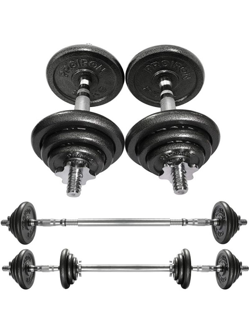 Set Di Manubri Regolabili Dumbbell Bilanciere 30 Kg Tot Regolabile Body ...