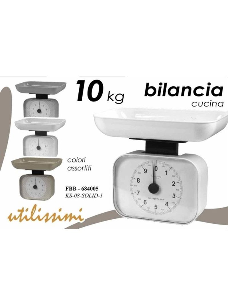 Trade Shop - Bilancia Da Cucina Meccanica Analogica Rettangolare 10 Kg  Colori Assortiti - BricoBravo