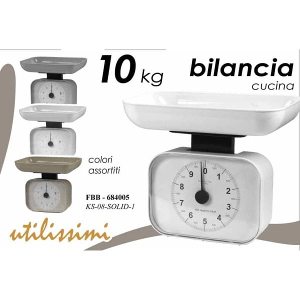 Trade Shop - Bilancia Da Cucina Meccanica Analogica Rettangolare 10 Kg  Colori Assortiti - BricoBravo