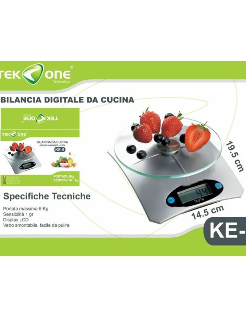 Trade Shop - Bilancia Da Cucina Digitale Di Precisione Pesa 1gr/5