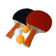 2 Racchette Ping Pong Con 3 Palline