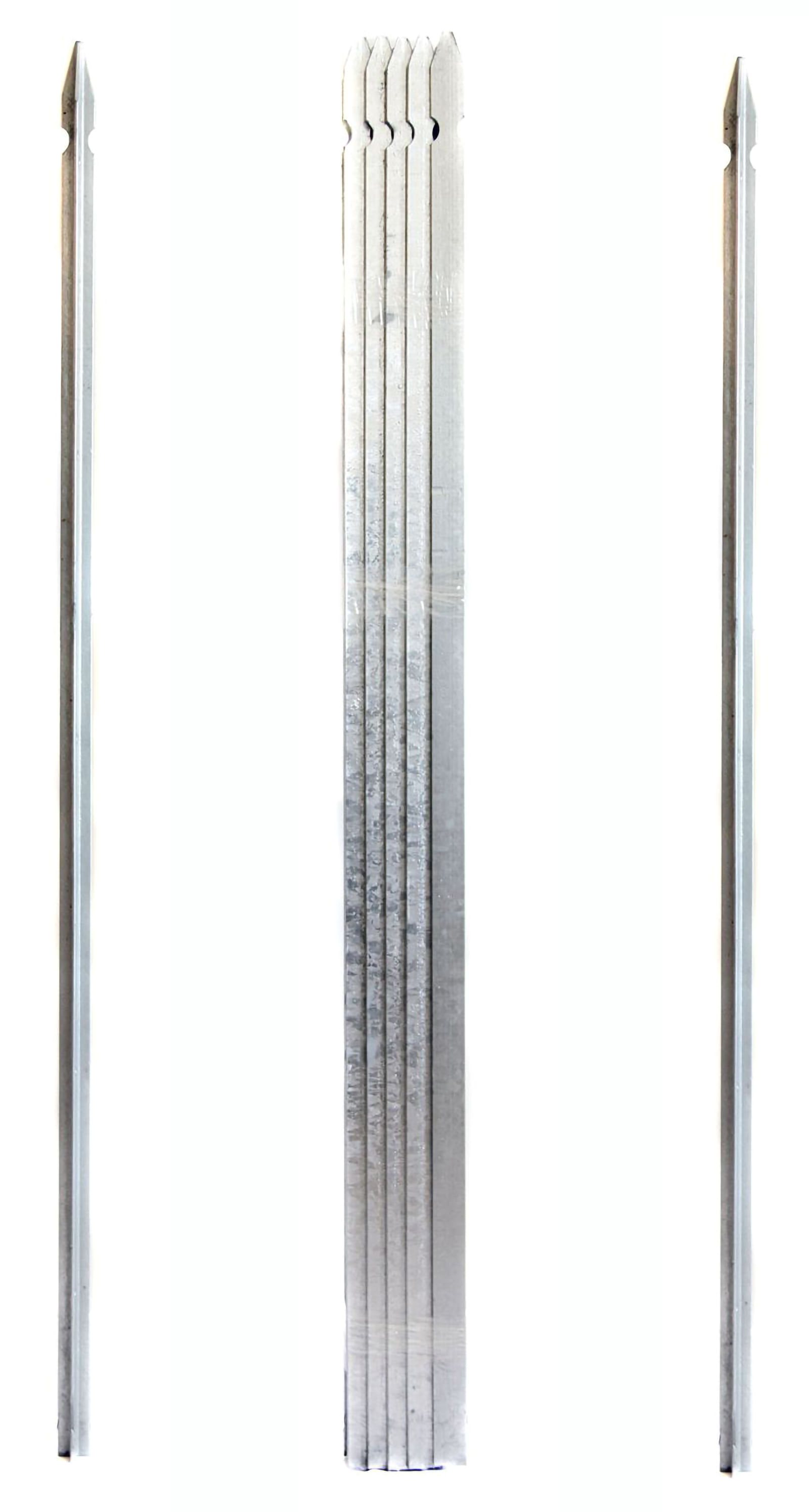 Paletto palo in acciaio zincato a T per recinzione (Zincato - H. 250 cm)