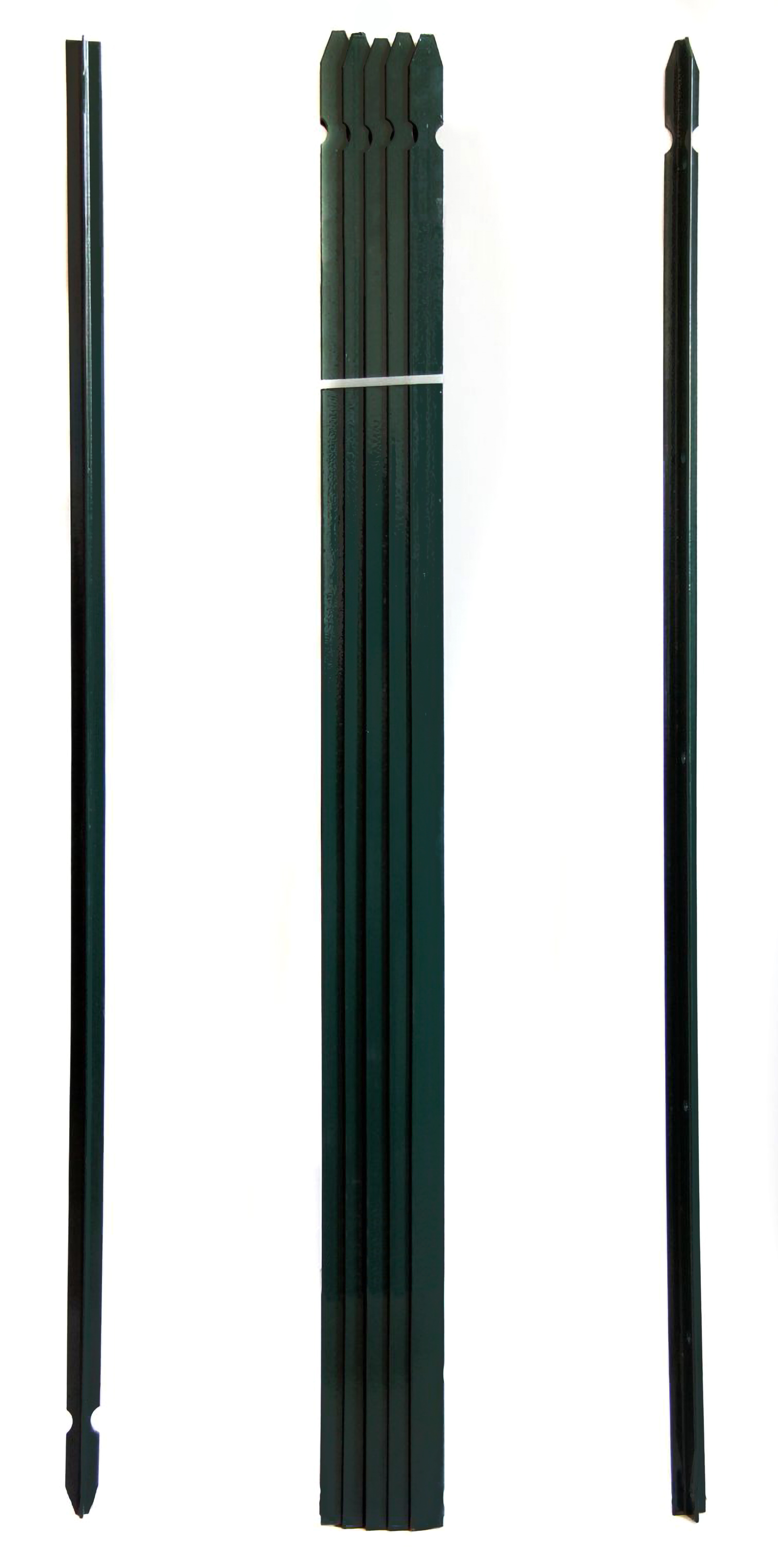 paletto a t altezza 250 cm sezione mm 30x30x3 plastificato palo verde da  giardino recinzione in ferro cod:ferx.mi.53.stock.s - BricoBravo