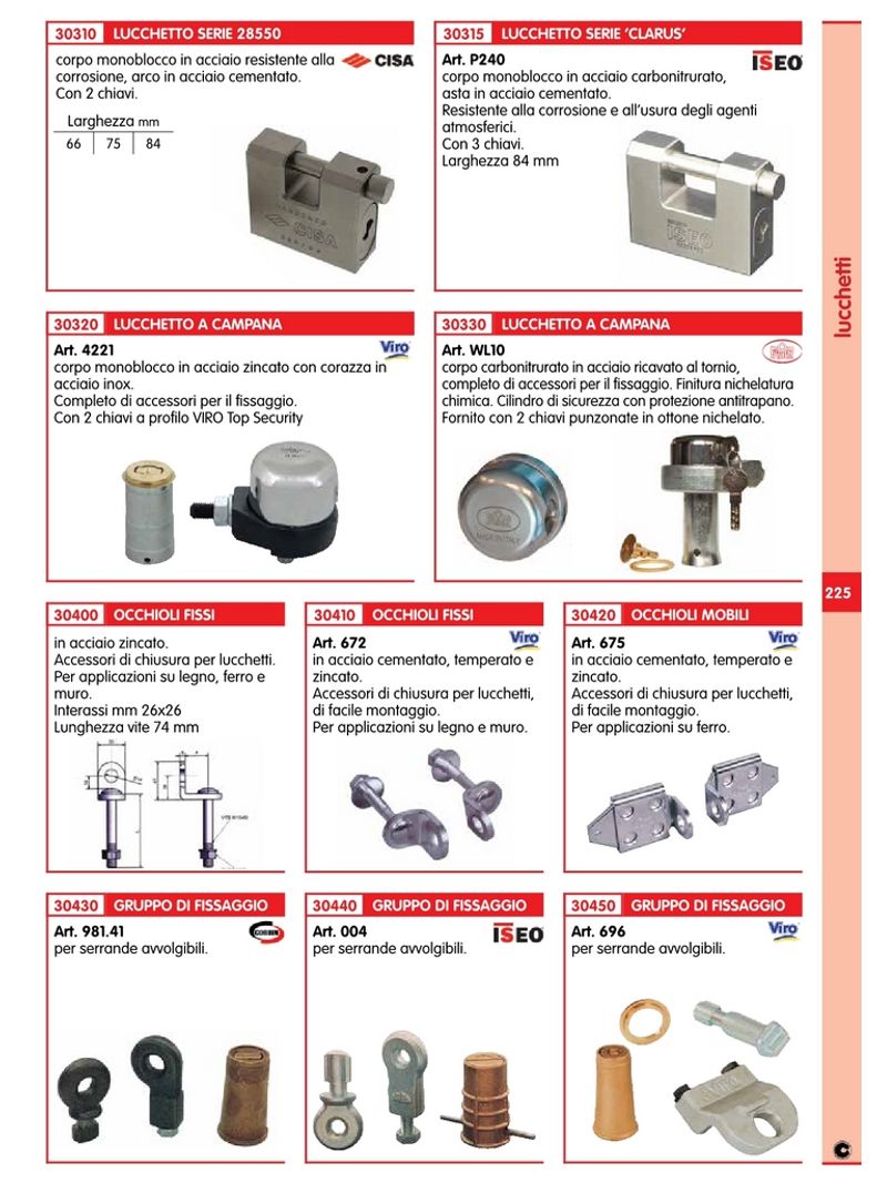 Cisa ART.28550 Lucchetto corazzato Antiscasso mm.84 – Ferramenta Ilardi