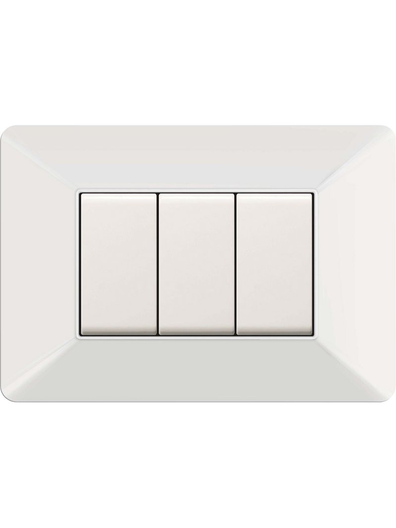 Placca Elettrocanali Tondò 3 Posti - In Termoplastica Bianca Per Installazioni - Foto 11