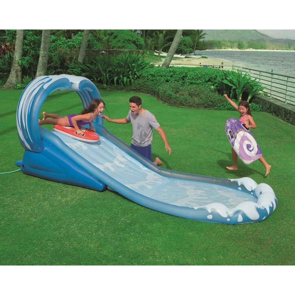 Scivolo Gonfiabile INTEX 57469 Gioco Acquatico Bambini cm 442x168x163 Surf  Slide 57469