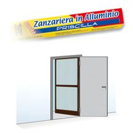 Zanzariera porta battente 100x240cm riducibile marrone telaio alluminio 0951
