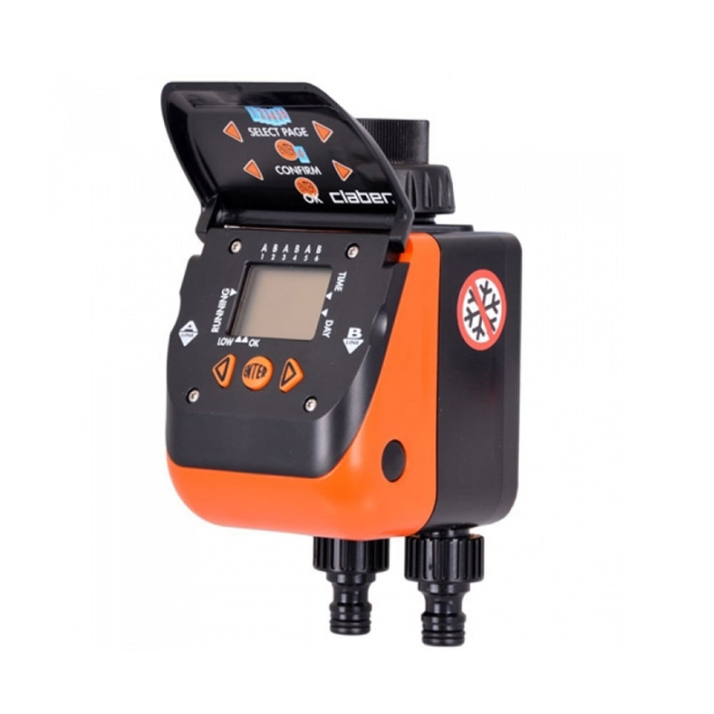 PROGRAMMABILE Claber DUPLO CENTRALINA IRRIGAZIONE CON DISPLAY A 2 VIE 