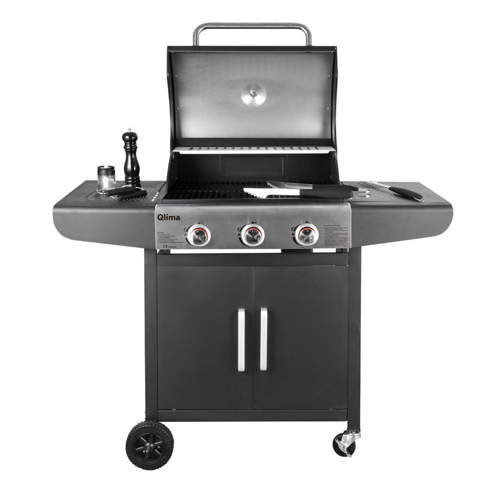 Barbecue A Gas 5 Fuochi Festa 5 - 12,9 KW, Bruciatore Laterale, Griglie In Acciaio, Piastra In Ghisa - Foto 5