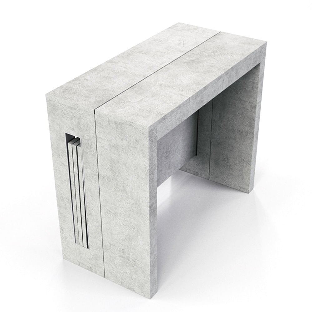 Tavolo consolle allungabile bianco cemento El549BETON - BricoBravo