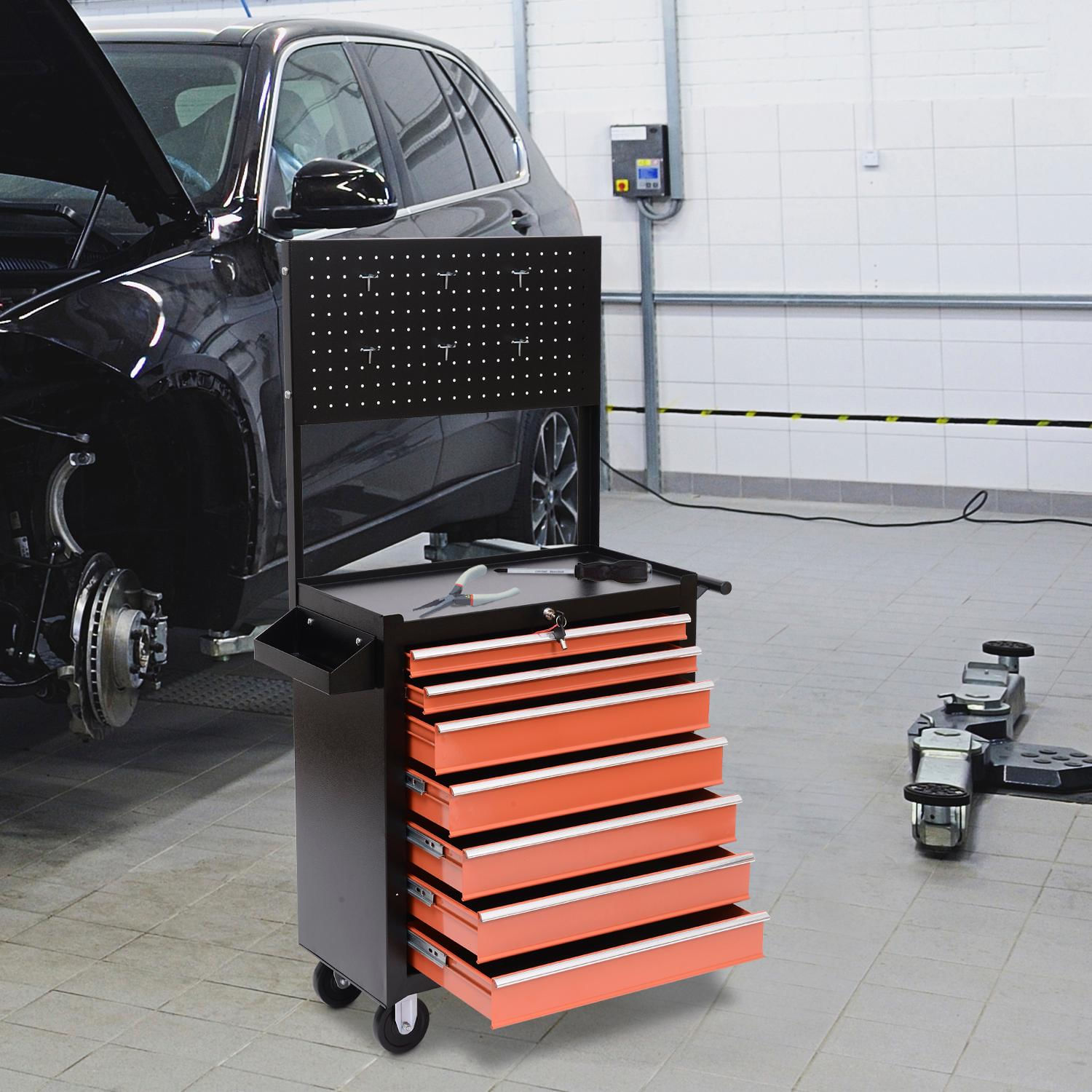 Carrello porta attrezzi TOOL TROLLEY LINE Nero e Arancio 46 x 66 x 33 cm  TBR 101