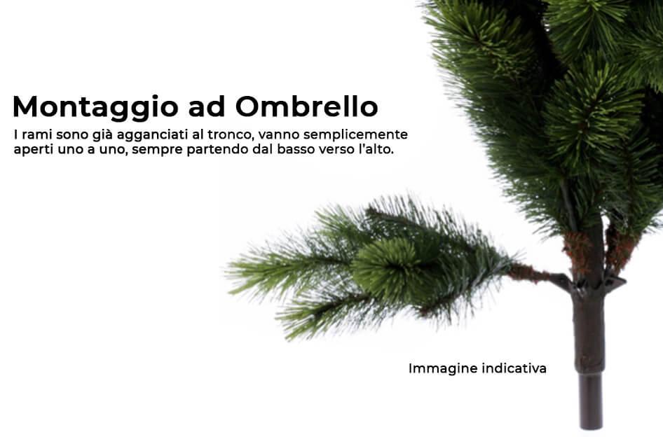 Albero di Natale VERDE INNEVATO, con luci led integrate h. 180 -  Indoor&Outdoor 