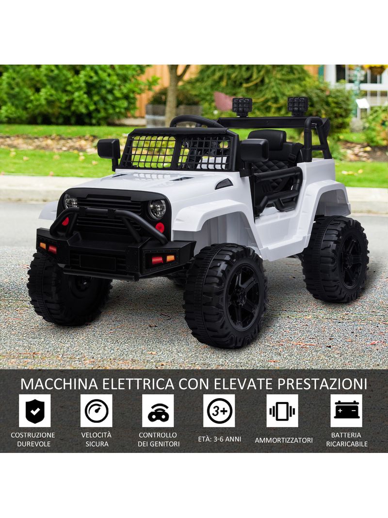 Auto Elettrica Bambini 12V 2 Posti Ricambi Per Auto Elettriche Per Bambini, Telecomando, Veicoli, Bianco Auto Dreamade Bianca Portata 59kg