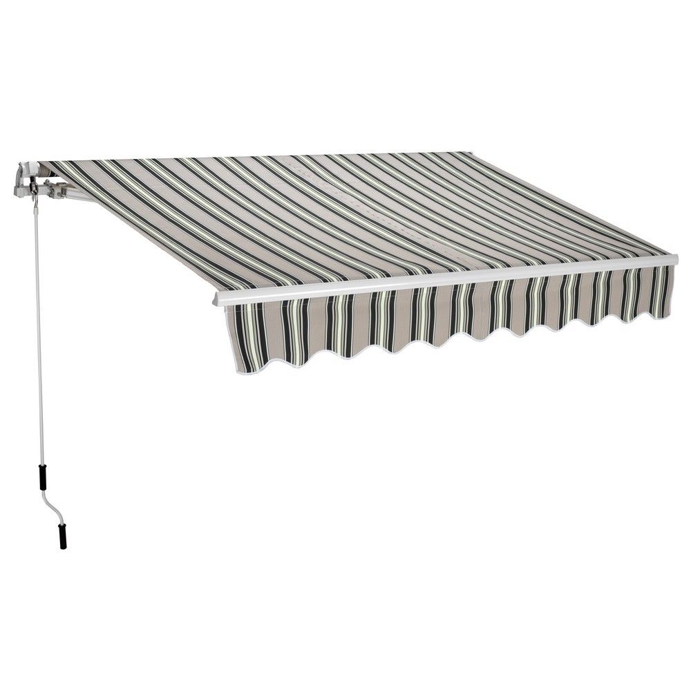 Tenda Da Sole Garden Friend | Barra Quadra, Righe Gialle | Misura 250x200 Cm | Per Giardino, Terrazzo, Spiaggia | Qualit&agrave; Duravole