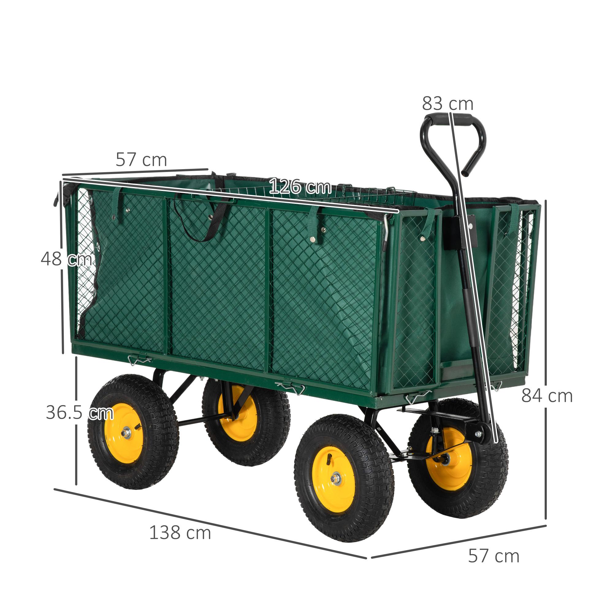 Carrello da Giardino 108x52x100 cm in Acciaio Verde – acquista su Giordano  Shop