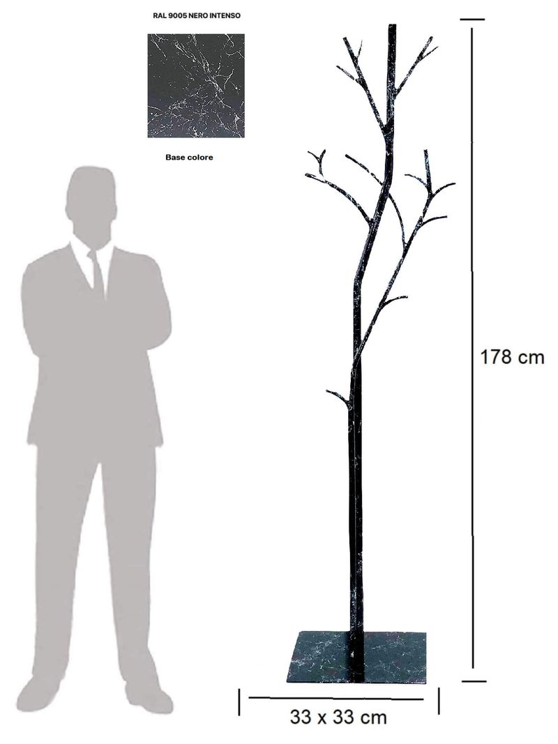 Elegante appendiabiti da Terra in Ferro battuto albero platano