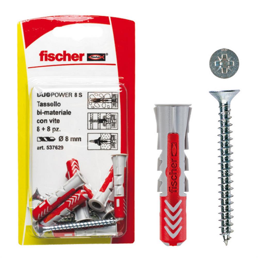 Tasselli Fischer DuoPower 8x40 Mm - Scatola Da 50 Pezzi Per Pareti - Foto 3