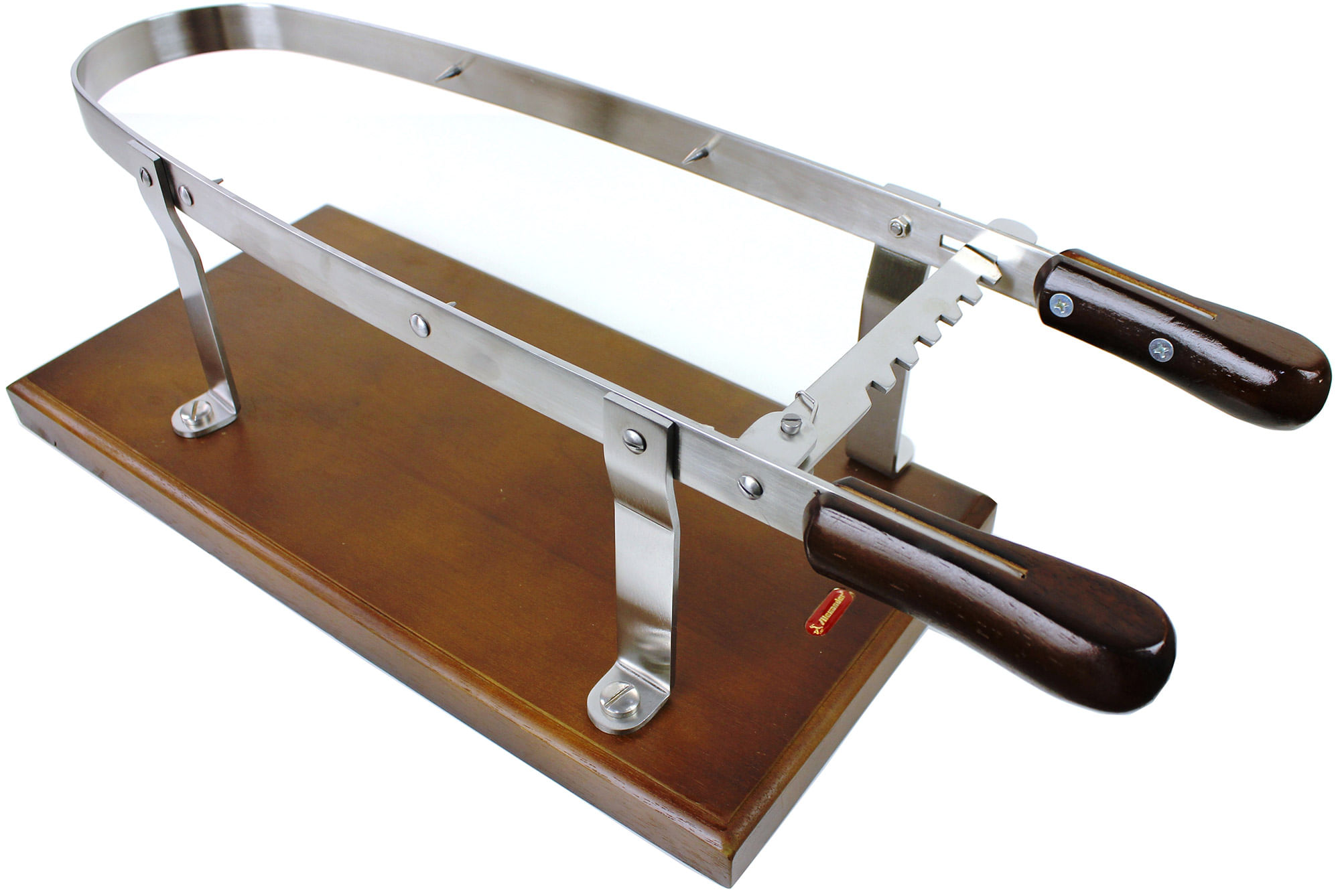 Porta Prosciutto in Acciaio Inox con Base in Legno Alexander BricoBravo