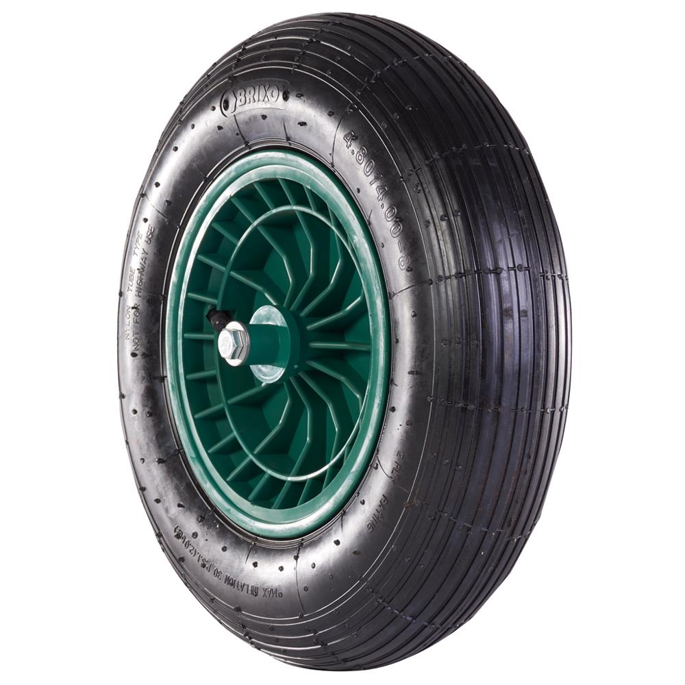Ruota pneumatiche 400x80 per carriole cerchio in pvc 400x80 mozzo 127