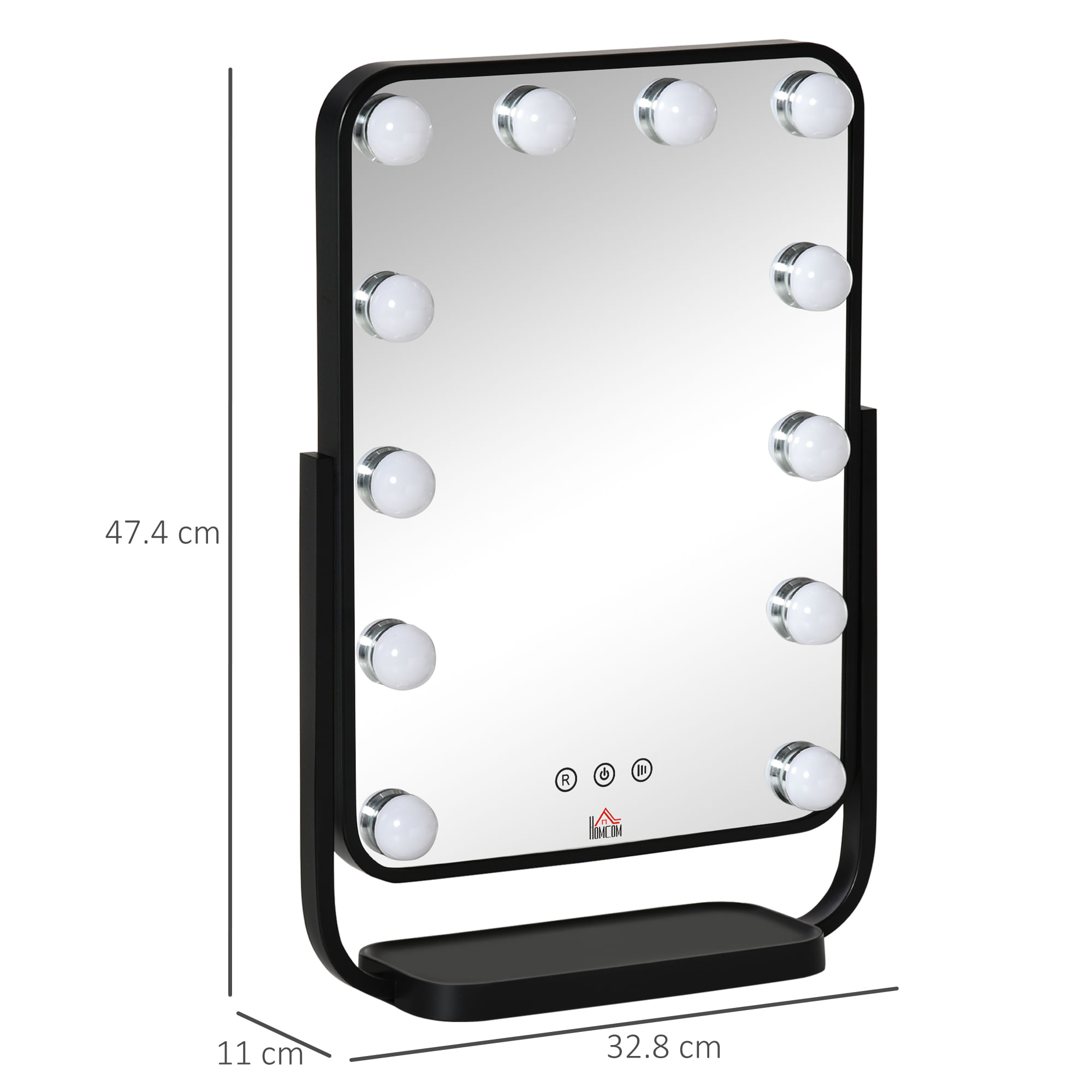 Specchi Da Trucco Specchio Da Tavolo Di Grandi Dimensioni A LED Con Luce  Rotante Quadrata Il Riempimento Del Comò Di Bellezza Da 140,36 €