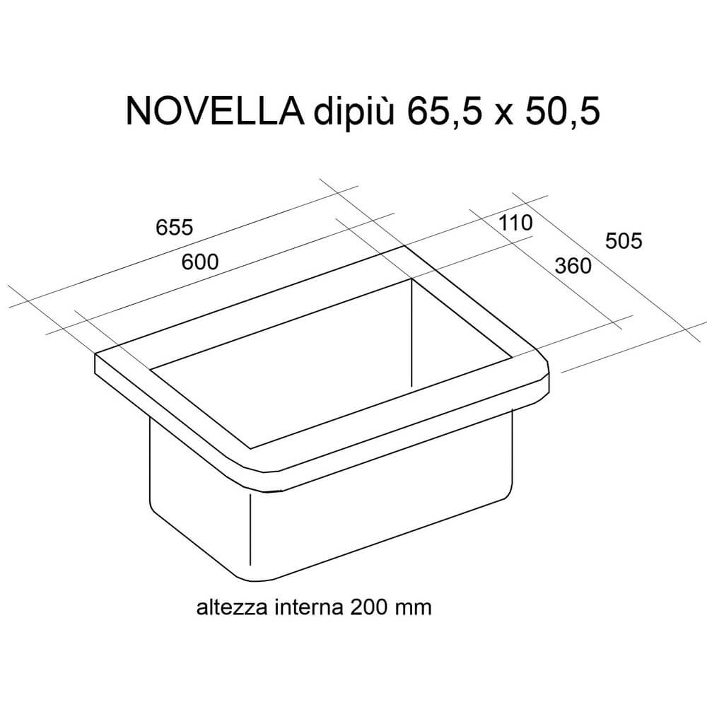 Mobile Lavatoio Sospeso 50,5x50,5x56 cm 1 Cassetto Montegrappa Novella  Dipiù Bianco