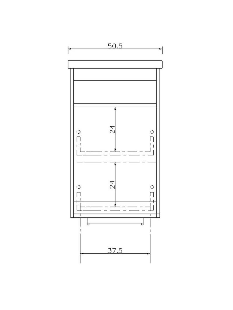 Mobile Lavatoio Sospeso 50,5x50,5x56 cm 1 Cassetto Montegrappa