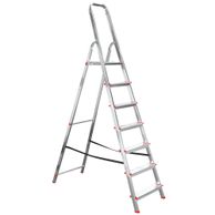 Scala domestica a libretto 7 gradini in alluminio portata 100kg alu step up
