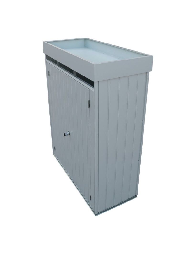 Armadio da Esterno 1 Porta 77x98,1x196 cm in Acciaio Zincato Grigio –  acquista su Giordano Shop