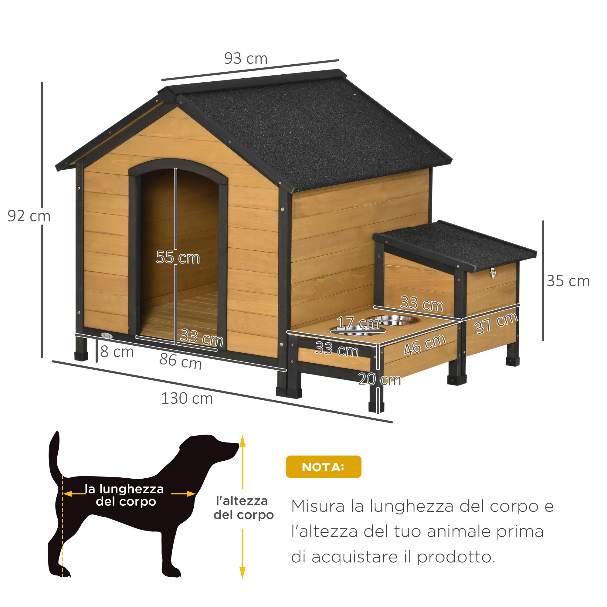 Cuccia per Cani Taglia Grande 90x130x95 cm in Legno Naturale – acquista su  Giordano Shop