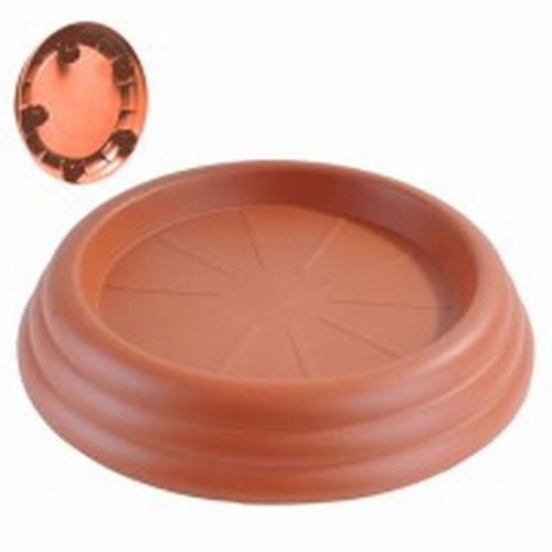 Sottovaso Con Ruote 35 cm Terracotta Gervaso Stefanplast